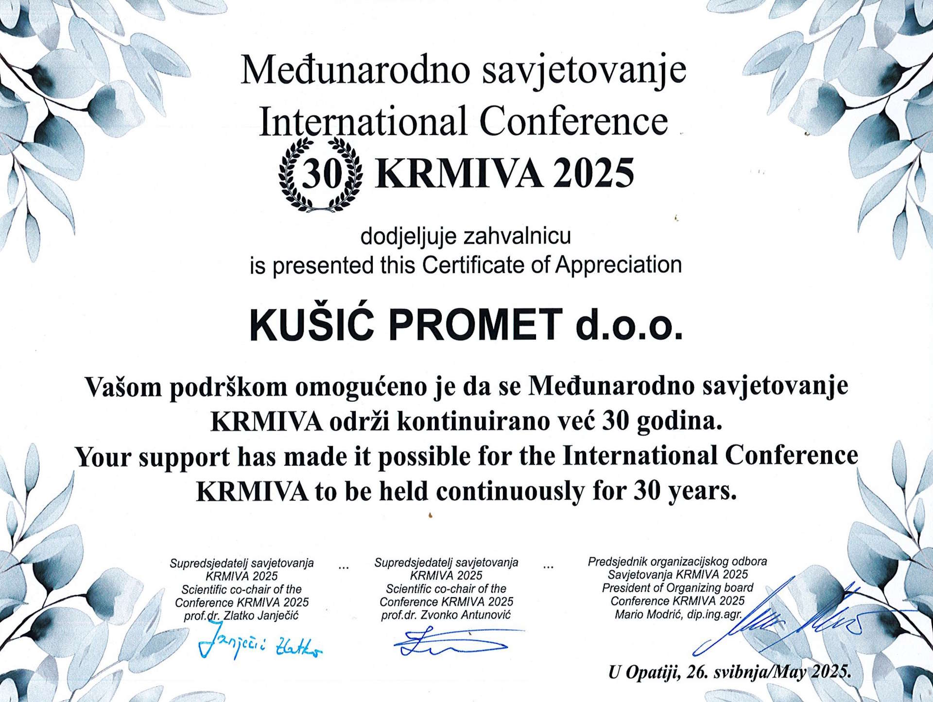 krmiva 30 godina 2025